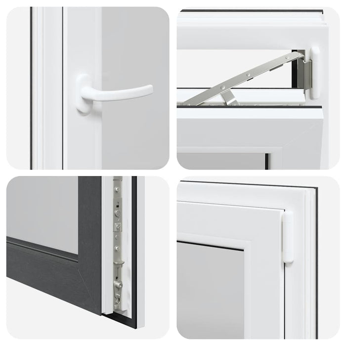 vidaXL Finestra per Seminterrato RISOR 60x80cm Anta Ribalta DIN Destra