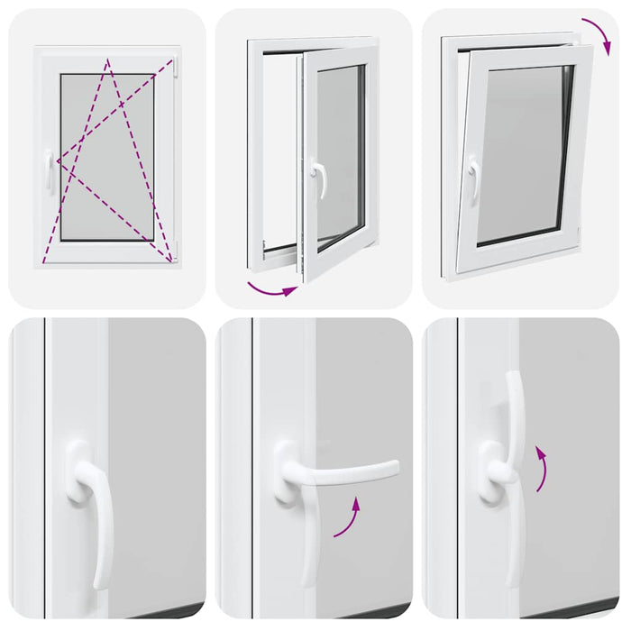 vidaXL Finestra per Seminterrato RISOR 60x90cm Anta Ribalta DIN Destra