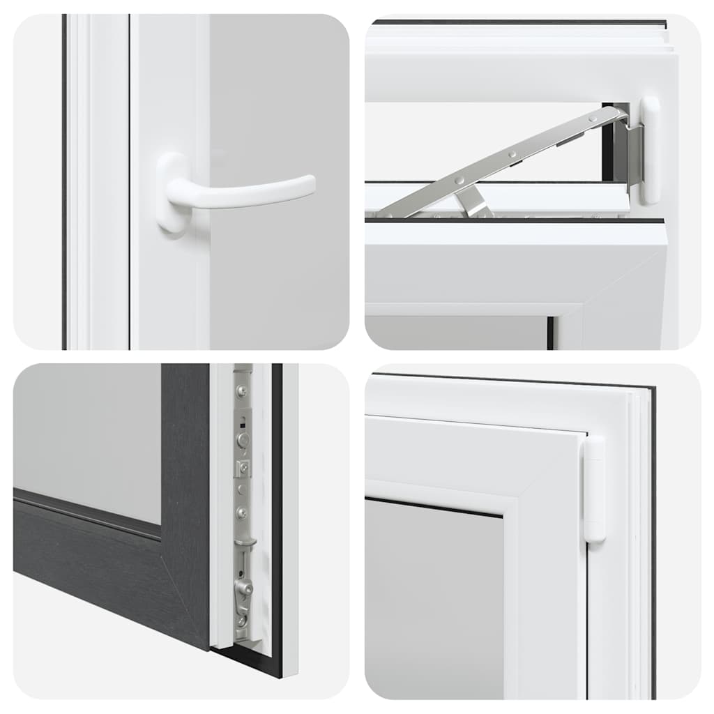 vidaXL Finestra per Seminterrato RISOR 60x90cm Anta Ribalta DIN Destra