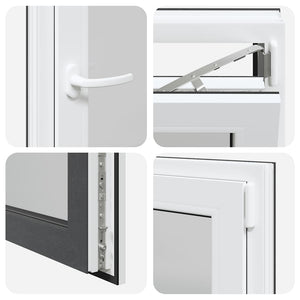 vidaXL Finestra per Seminterrato RISOR 60x90cm Anta Ribalta DIN Destra