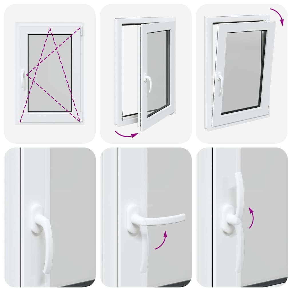 Finestra da cantina "RISOR" 60x100 cm Anta-ribalta DIN Destra Antracite
