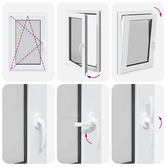 Finestra da cantina "RISOR" 60x100 cm anta-ribalta DIN sinistra antracite