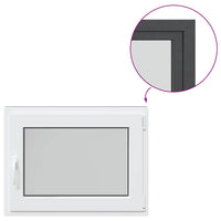 Finestra da cantina "RISOR" 80x50 cm anta-ribalta DIN destra antracite