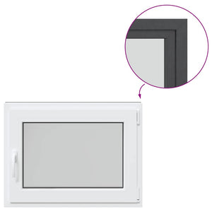 Finestra da cantina "RISOR" 80x50 cm anta-ribalta DIN destra antracite