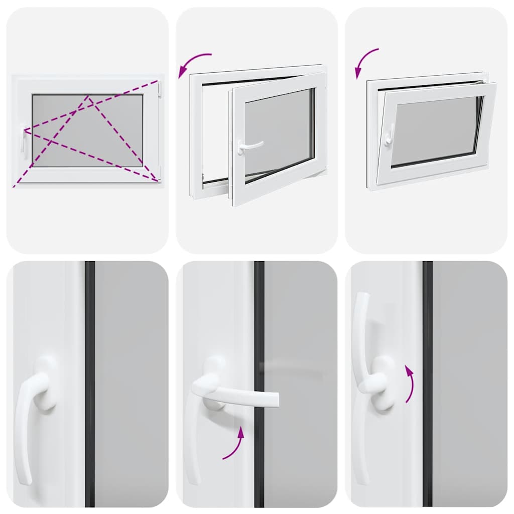 Finestra da cantina "RISOR" 80x50 cm anta-ribalta DIN destra antracite