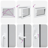 Finestra da cantina "RISOR" 80x50 cm anta-ribalta DIN destra antracite