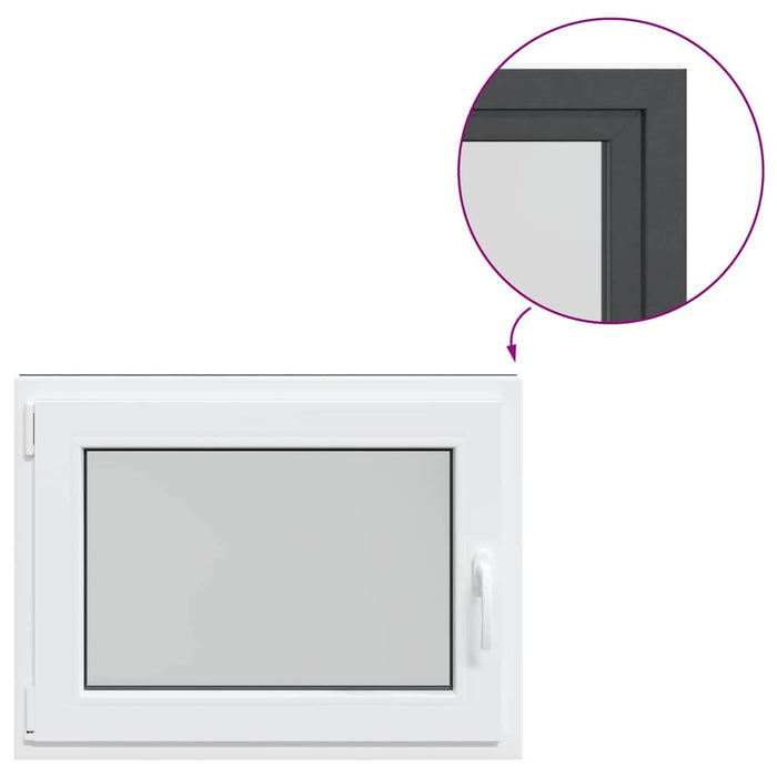 Finestra Seminterrato RISOR 80x50 cm Anta Ribalta DIN Sinistra 4108438