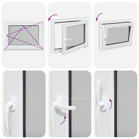 vidaXL Finestra da cantina "RISOR" 80x60 cm anta-ribalta DIN destra antracite