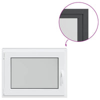 Finestra da cantina "RISOR" 80x60 cm anta-ribalta DIN sinistra antracite