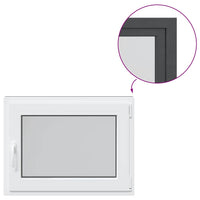 Finestra da cantina "RISOR" 80x70 cm anta-ribalta DIN destra antracite 4108441