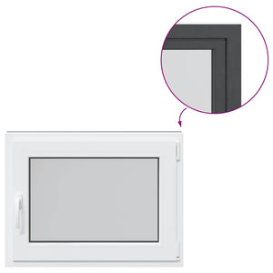 Finestra da cantina "RISOR" 80x70 cm anta-ribalta DIN destra antracite 4108441