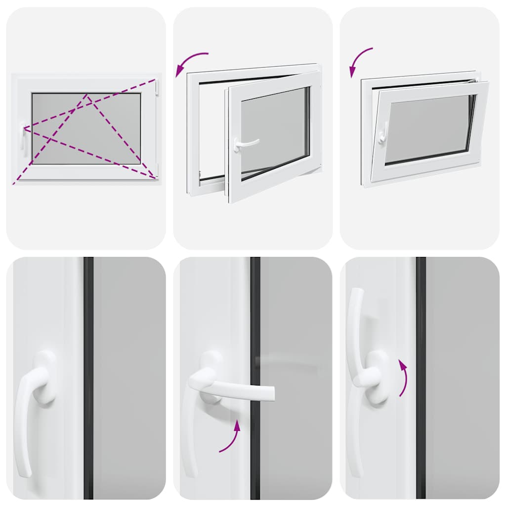 Finestra da cantina "RISOR" 80x70 cm anta-ribalta DIN destra antracite 4108441