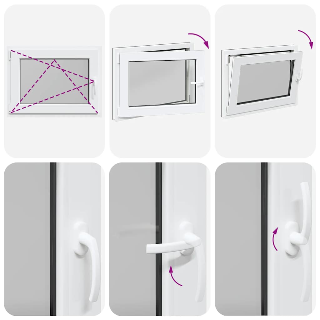 Finestra da cantina "RISOR" 80x70 cm anta-ribalta DIN sinistra antracite