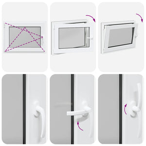 Finestra da cantina "RISOR" 80x70 cm anta-ribalta DIN sinistra antracite