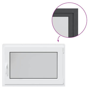 Finestra da cantina "RISOR" 90x50 cm anta-ribalta DIN destra antracite 4108443