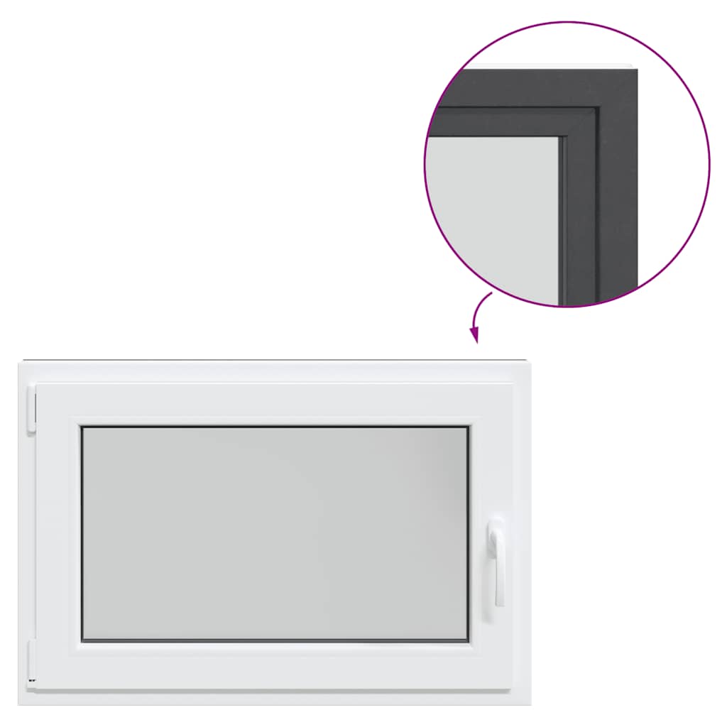 vidaXL Finestra da cantina "RISOR" 90x50 cm anta-ribalta DIN sinistra antracite