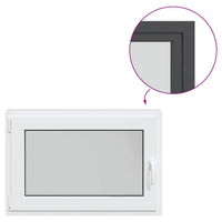 vidaXL Finestra da cantina "RISOR" 90x50 cm anta-ribalta DIN sinistra antracite