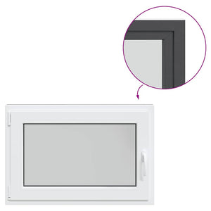 vidaXL Finestra da cantina "RISOR" 90x50 cm anta-ribalta DIN sinistra antracite