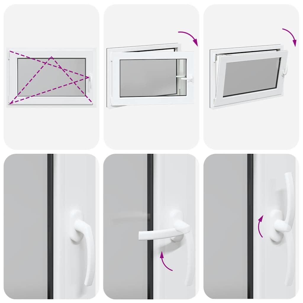 vidaXL Finestra da cantina "RISOR" 90x50 cm anta-ribalta DIN sinistra antracite