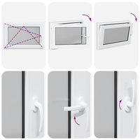 vidaXL Finestra da cantina "RISOR" 90x50 cm anta-ribalta DIN sinistra antracite