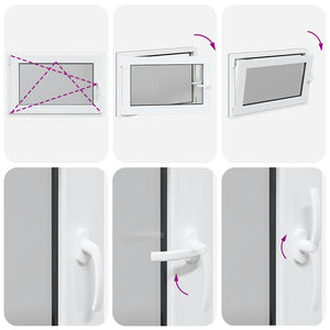 vidaXL Finestra da cantina "RISOR" 90x50 cm anta-ribalta DIN sinistra antracite