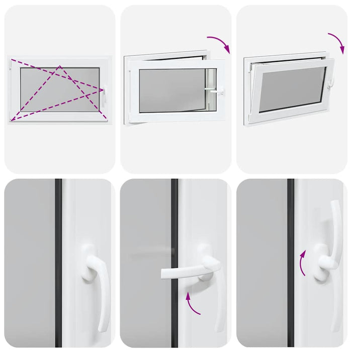 vidaXL Finestra da cantina "RISOR" 90x50 cm anta-ribalta DIN sinistra antracite