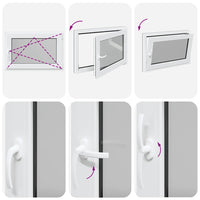 vidaXL Finestra da cantina "RISOR" 90x60 cm anta-ribalta DIN destra antracite