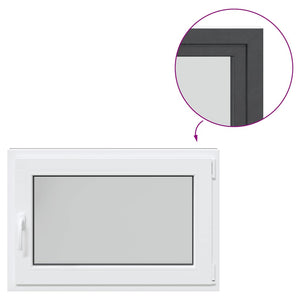 vidaXL Finestra da cantina "RISOR" 90x70 cm Anta-ribalta DIN Destra Antracite