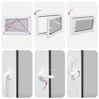 vidaXL Finestra da cantina "RISOR" 90x70 cm Anta-ribalta DIN Destra Antracite