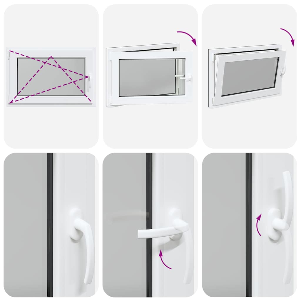 Finestra da cantina "RISOR" 90x70 cm anta-ribalta DIN sinistra antracite