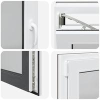 Finestra da cantina "RISOR" 90x70 cm anta-ribalta DIN sinistra antracite