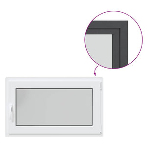 Finestra per cantina "RISOR" 100x50 cm Anta-ribalta DIN Destra Antracite