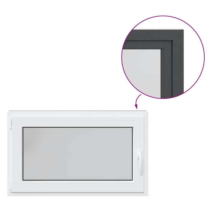 vidaXL Finestra da cantina "RISOR" 100x50 cm anta-ribalta DIN sinistra antracite