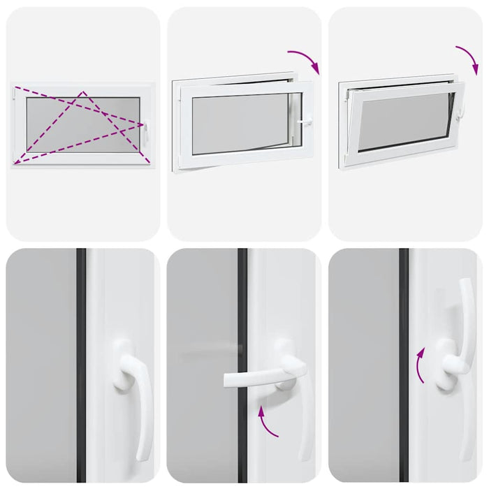 vidaXL Finestra da cantina "RISOR" 100x50 cm anta-ribalta DIN sinistra antracite