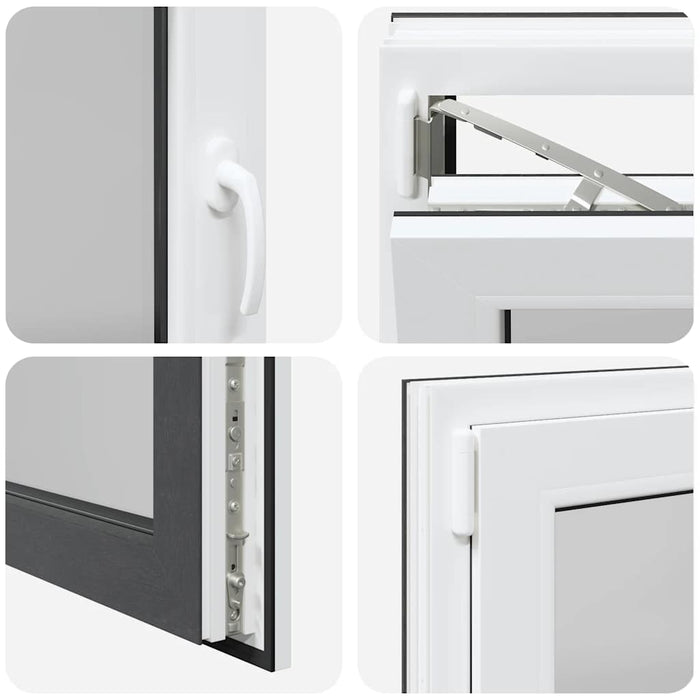 vidaXL Finestra da cantina "RISOR" 100x50 cm anta-ribalta DIN sinistra antracite