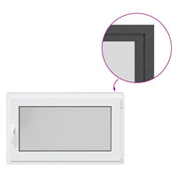 vidaXL Finestra per cantina "RISOR" 100x60 cm Anta-ribalta DIN Destra Antracite