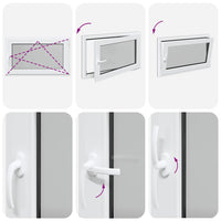 vidaXL Finestra per cantina "RISOR" 100x60 cm Anta-ribalta DIN Destra Antracite