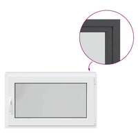 vidaXL Finestra da cantina "RISOR" 100x70 cm Anta-ribalta DIN Destra Antracite