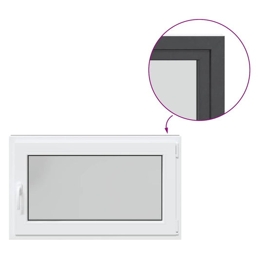 Finestra da cantina "RISOR" 100x70 cm Anta-ribalta DIN Destra Antracite 4108453