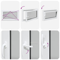 vidaXL Finestra da cantina "RISOR" 100x70 cm Anta-ribalta DIN Destra Antracite