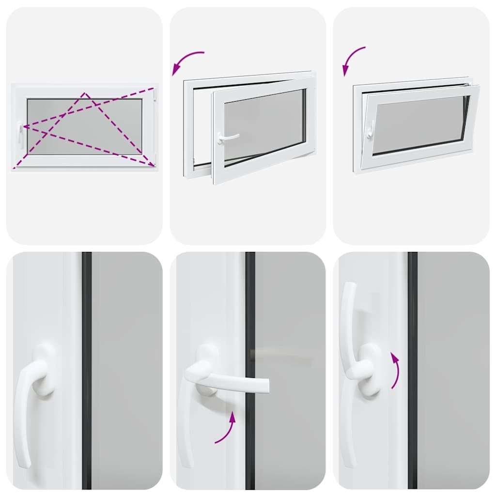 Finestra da cantina "RISOR" 100x70 cm Anta-ribalta DIN Destra Antracite 4108453