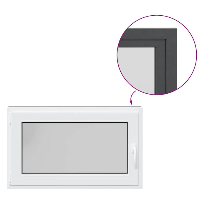 Finestra da cantina "RISOR" 100x70 cm anta-ribalta DIN sinistra antracite