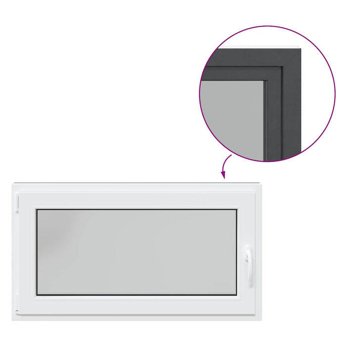 Finestra da cantina "RISOR" 110x50 cm anta-ribalta DIN sinistra antracite 4108456