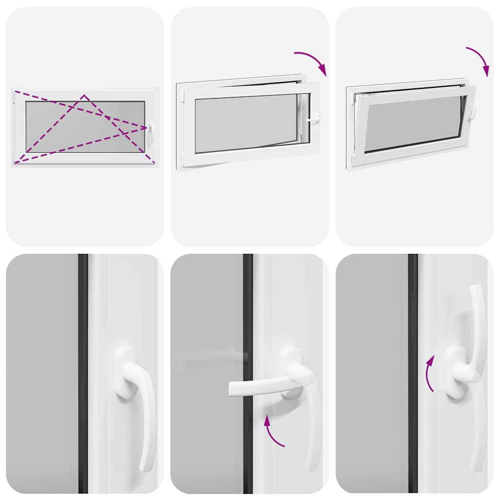 Finestra da cantina "RISOR" 110x50 cm anta-ribalta DIN sinistra antracite 4108456