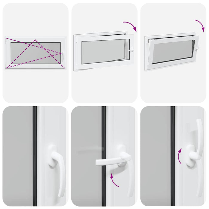 Finestra da cantina "RISOR" 110x50 cm anta-ribalta DIN sinistra antracite 4108456