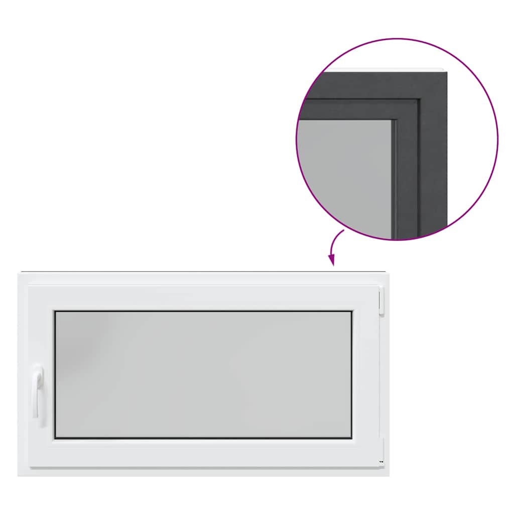 Finestra da cantina "RISOR" 110x70 cm Anta-ribalta DIN Destra Antracite 4108459