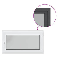 vidaXL Finestra da cantina "RISOR" 110x70 cm Anta-ribalta DIN Destra Antracite