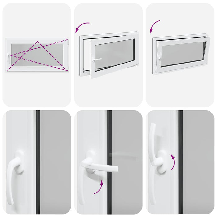Finestra da cantina "RISOR" 110x70 cm Anta-ribalta DIN Destra Antracite 4108459
