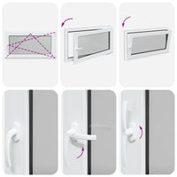 vidaXL Finestra da cantina "RISOR" 110x70 cm Anta-ribalta DIN Destra Antracite