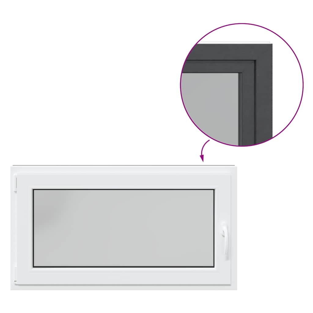 Finestra da cantina "RISOR" 110x70 cm anta-ribalta DIN sinistra antracite 4108460